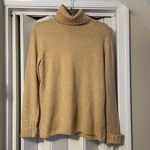 Kinross Cashmere Turtleneck Light Yellow Turtleneck Sweater